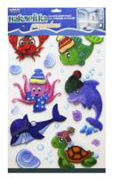 Наклейка декоративная "Морские животные и ракушки", 33x60 см