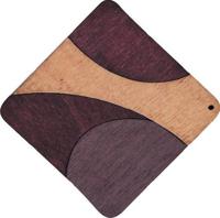Декоративная деревянная подвеска "Юла", 79x79 мм, цвет: 2173-02, арт. 7701016
