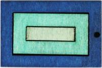 Декоративная деревянная подвеска "Прямоугольник", 41x28 мм, цвет: 2171, арт. 7701014