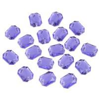Стразы пришивные прямоугольные, 18 штук, 8x10 мм, цвет: 24 фиолетовый (арт. 7701652)