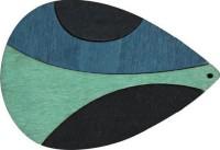 Декоративная деревянная подвеска "Капля", 68x47 мм, цвет: 2174-01, арт. 7701017