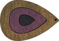 Декоративная деревянная подвеска "Капля", 50x36 мм, цвет: 2162-04, арт. 7701011