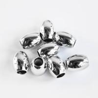 Бусины под металл гладкие, 15 штук, 13x17 мм, цвет: серебро (арт. 6755)