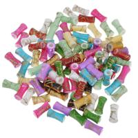 Бусины пластиковые "Цветные Камешки", 165 штук, 12x4 мм, цвет: микс (арт. 2493)