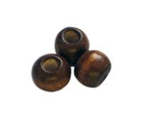Бусины деревянные, круглые, цвет: темно-коричневый, 10 мм, арт. 7704355