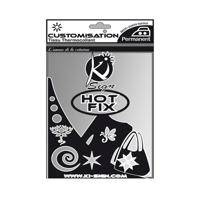 Лист термоклеевой для аппликаций Ki Sign, металлик, 15x20 см, цвет: серебро (арт. KS-TISSU-METAL)