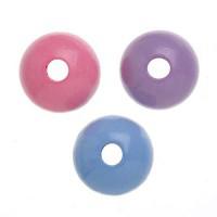Бусины деревянные, цвет: розовый, лиловый, голубой микс, 155 штук, арт. 61651059