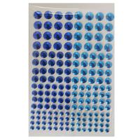 Термоклеевые стразы "Ki Sign", металлик, круглые, 114 штук, цвет: сине-голубой (арт. KS-C-METAL)