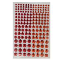 Термоклеевые стразы "Ki Sign", металлик, круглые, 114 штук, цвет: красный и оранжевый (арт. KS-C-METAL)