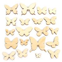 Набор аксессуаров для декора "Бабочки", 20 штук, 3x3, 6x6 см