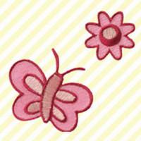 Термоаппликация "Бабочка и цветок"