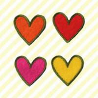 Термоаппликация "Разноцветные сердечки"