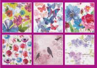 Набор бумажных салфеток для декупажа "Акварельные цветы", арт. 0216-15