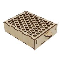 Деревянная заготовка коробочка "Соты", 13x9,5x3 см, арт. L-690