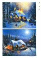 Пленка Freedecor с изображениями для темных поверхностей "Зимние домики", арт. 215