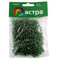 Бисер "Астра", 20 грамм, цвет: 27 светло-зеленый/прозрачный серебристый центр (круглое отверстие), арт. 7701073 (количество товаров в комплекте: 10)