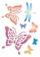 Трафарет на клейкой основе, 14 бабочки, арт. OTR
