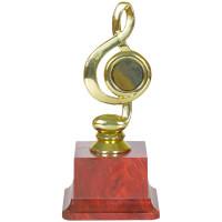 Награда "Скрипичный ключ", пластик, золото, основание пластик, 17 см