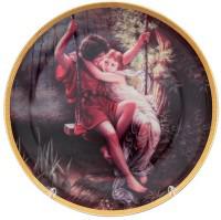 Тарелка декоративная "Влюбленные на качелях", 18x18x2 см