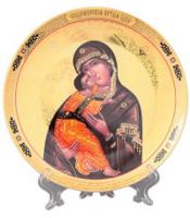 Тарелка декоративная "Пресвятая Богородица Владимирская", 18x18x2 см