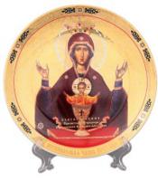 Тарелка декоративная "Пресвятая Богородица. Неупиваемая Чаша", 18x18x2 см