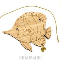Сувенир-подвеска для раскрашивания "Рыбка полосатая", 50 мм