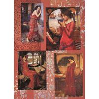 Бумага для декупажа "Waterhouse-Woman in Red", 210х297 мм