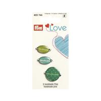 Эмблемы Prym "Handmade Love", 3 штуки, зелёный цвет, арт. 403744
