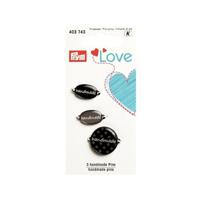Эмблемы Prym "Handmade Love", 3 штуки, серый цвет, арт. 403743