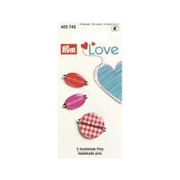 Эмблемы Prym "Handmade Love", 3 штуки, красный цвет, арт. 403742