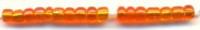 Бисер стеклянный "Астра", 500 грамм, цвет: 29B (тёмно-оранжевый/прозрачный с цветным центром - серебристый), размер 11/0