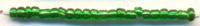 Бисер стеклянный "Астра", 500 грамм, цвет: 27B (зелёный/прозрачный с цветным центром - серебристый), размер 11/0