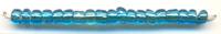 Бисер стеклянный "Астра", 500 грамм, цвет: 23B (голубой/прозрачный с цветным центром - серебристый), размер 11/0
