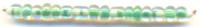 Бисер стеклянный "Астра", 500 грамм, цвет: 212 (зелёный/прозрачный с цветным центром - радужный), размер 11/0
