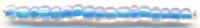 Бисер стеклянный "Астра", 500 грамм, цвет: 211 (голубой/прозрачный с цветным центром - радужный), размер 11/0