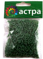 Стеклярус "Астра", 20 грамм, цвет: светло-зеленый/непрозрачный (10 штук) (количество товаров в комплекте: 10)
