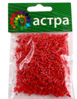 Стеклярус "Астра", 20 грамм, цвет: красный/непрозрачный (10 штук) (количество товаров в комплекте: 10)