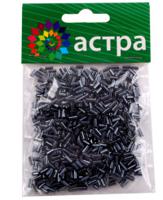 Стеклярус "Астра", 20 грамм, цвет: черный/непрозрачный, глянцевый (10 штук) (количество товаров в комплекте: 10)