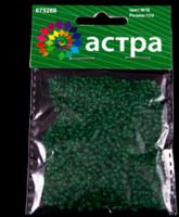 Бисер "Астра", 20 грамм, цвет: зеленый/прозрачный, матовый (10 штук) (количество товаров в комплекте: 10)