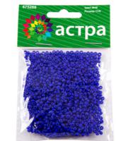 Бисер "Астра", 20 грамм, цвет: синий/непрозрачный, матовый (10 штук) (количество товаров в комплекте: 10)