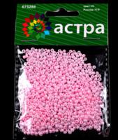 Бисер "Астра", 20 грамм, цвет: светло-розовый/непрозрачный (10 штук) (количество товаров в комплекте: 10)