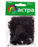 Бисер "Астра", 20 грамм, цвет: черный/непрозрачный (10 штук) (количество товаров в комплекте: 10)