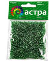 Бисер "Астра", 20 грамм, цвет: зеленый (10 штук) (количество товаров в комплекте: 10)