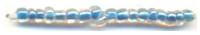 Бисер "Астра", 20 грамм, цвет: голубой/прозрачный, с цветным глянцевым центром (10 штук) (количество товаров в комплекте: 10)