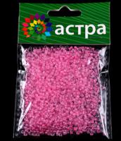 Бисер "Астра", 20 грамм, цвет: светло-розовый/прозрачный, с цветным центром (10 штук) (количество товаров в комплекте: 10)