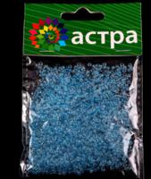 Бисер "Астра", 20 грамм, цвет: голубой/прозрачный, с цветным центром (10 штук) (количество товаров в комплекте: 10)