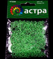 Бисер "Астра", 20 грамм, цвет: зеленый/прозрачный, с цветным центром (10 штук) (количество товаров в комплекте: 10)
