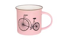 Кружка Elan Gallery "Велосипед", цвет: розовый, 210 мл