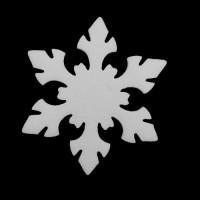 Набор фигурок из пенопласта "Снежинки №7" тонкие белые, арт. 500371