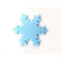 Набор фигурок из пенопласта "Снежинки №3" тонкие голубые, арт. 500377